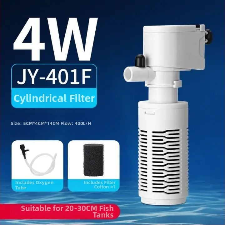 Φίλτρο ενυδρείου τεσσάρων σε ένα, ενσωματωμένος κυκλοφορητής, αθόρυβος οξυγονισμός και αναρρόφηση αποβλήτων