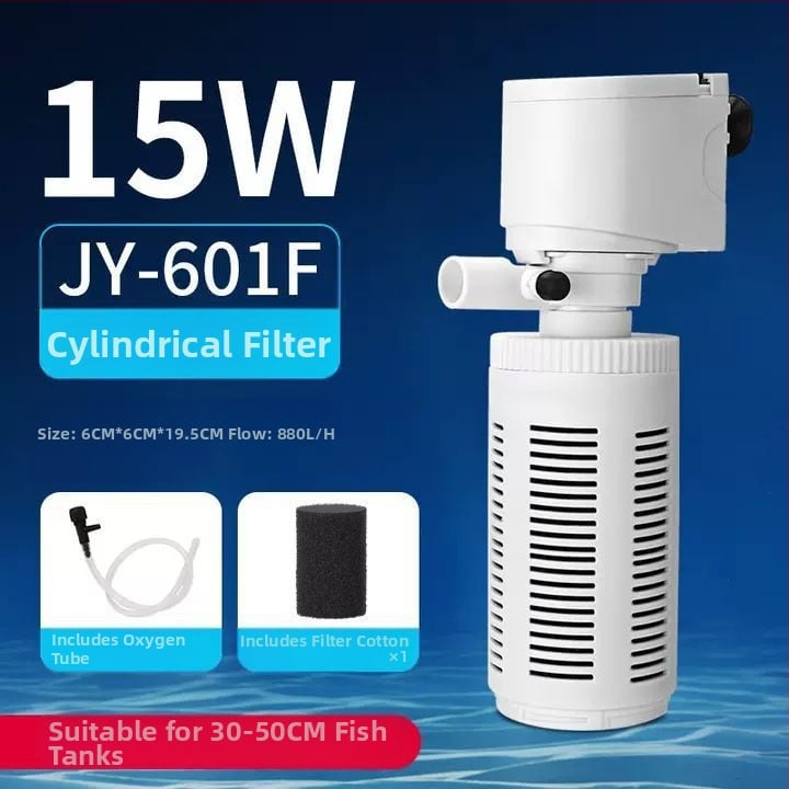 Φίλτρο ενυδρείου τεσσάρων σε ένα, ενσωματωμένος κυκλοφορητής, αθόρυβος οξυγονισμός και αναρρόφηση αποβλήτων