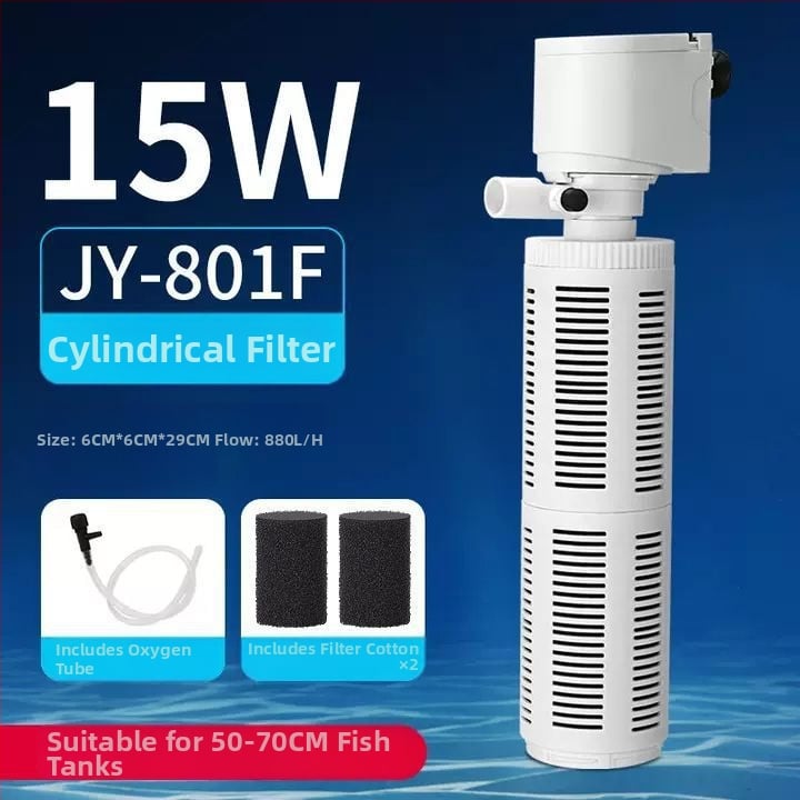 Φίλτρο ενυδρείου τεσσάρων σε ένα, ενσωματωμένος κυκλοφορητής, αθόρυβος οξυγονισμός και αναρρόφηση αποβλήτων