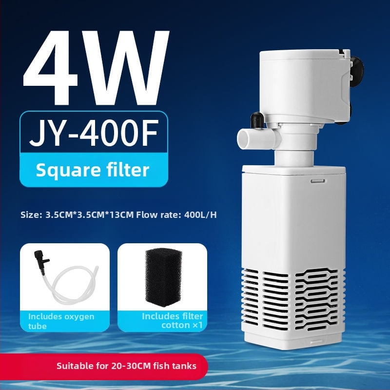 Φίλτρο ενυδρείου τεσσάρων σε ένα, ενσωματωμένος κυκλοφορητής, αθόρυβος οξυγονισμός και αναρρόφηση αποβλήτων