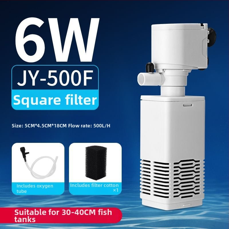 Φίλτρο ενυδρείου τεσσάρων σε ένα, ενσωματωμένος κυκλοφορητής, αθόρυβος οξυγονισμός και αναρρόφηση αποβλήτων