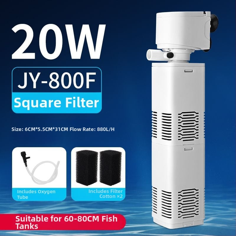 Φίλτρο ενυδρείου τεσσάρων σε ένα, ενσωματωμένος κυκλοφορητής, αθόρυβος οξυγονισμός και αναρρόφηση αποβλήτων