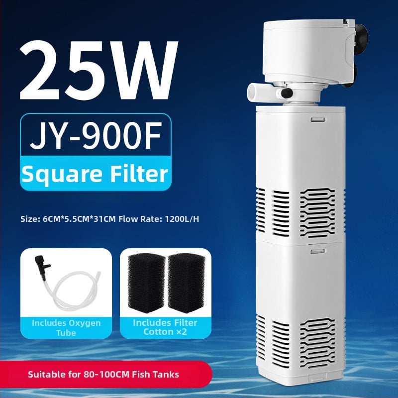 Φίλτρο ενυδρείου τεσσάρων σε ένα, ενσωματωμένος κυκλοφορητής, αθόρυβος οξυγονισμός και αναρρόφηση αποβλήτων