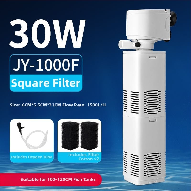 Φίλτρο ενυδρείου τεσσάρων σε ένα, ενσωματωμένος κυκλοφορητής, αθόρυβος οξυγονισμός και αναρρόφηση αποβλήτων