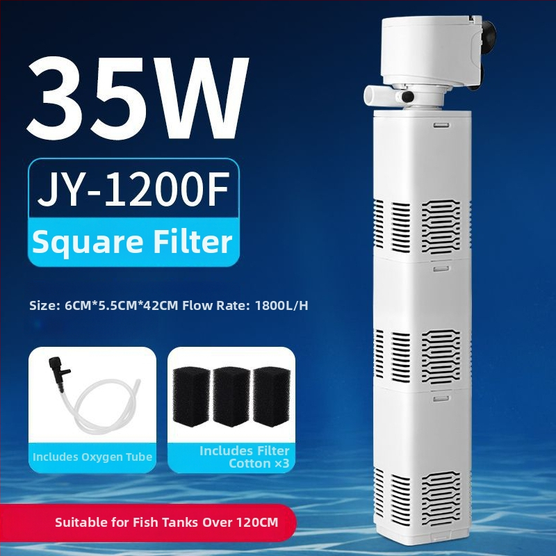 Φίλτρο ενυδρείου τεσσάρων σε ένα, ενσωματωμένος κυκλοφορητής, αθόρυβος οξυγονισμός και αναρρόφηση αποβλήτων