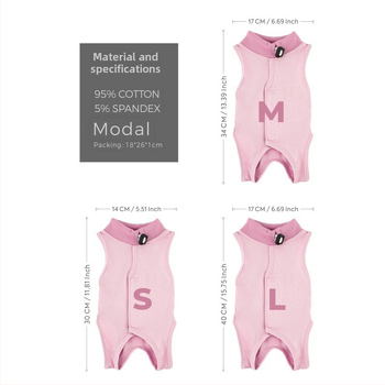 Ρούχο γάτας για μετεγχειρητική αποκατάσταση μετά από στειρώση, διαπνέον, ελαστικό για όλες τις εποχές, αντι-γλείψιμο, υλικό modal