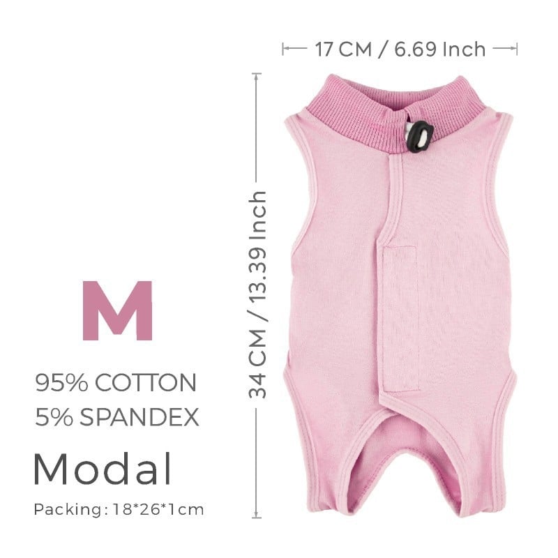 Ρούχο γάτας για μετεγχειρητική αποκατάσταση μετά από στειρώση, διαπνέον, ελαστικό για όλες τις εποχές, αντι-γλείψιμο, υλικό modal