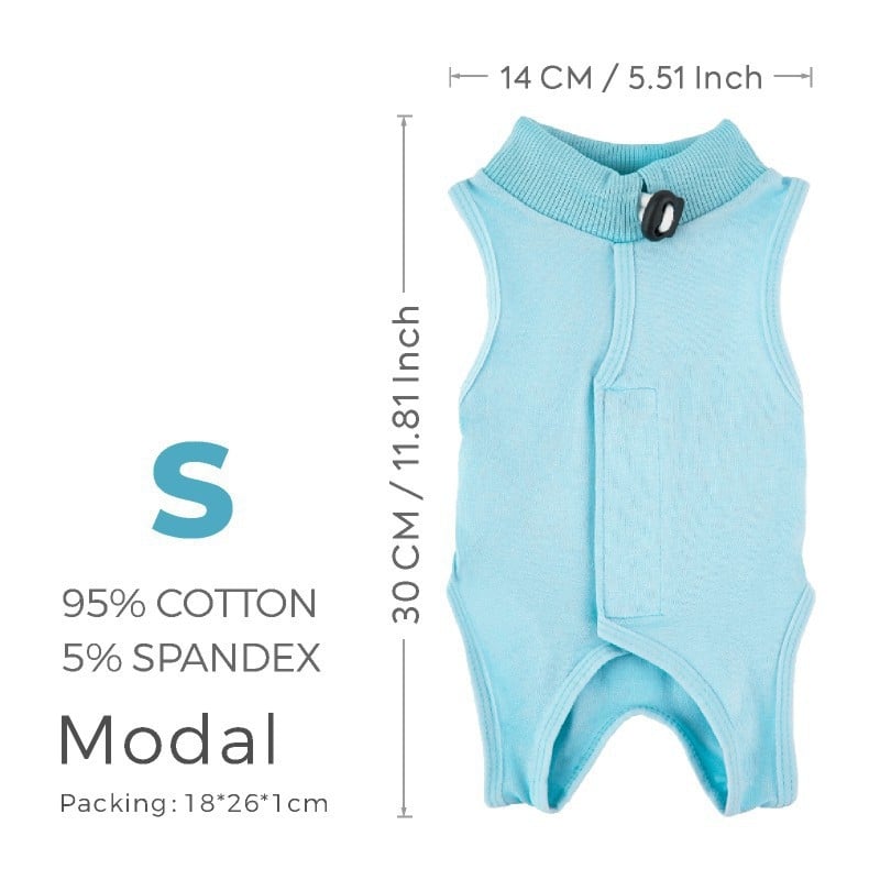 Ρούχο γάτας για μετεγχειρητική αποκατάσταση μετά από στειρώση, διαπνέον, ελαστικό για όλες τις εποχές, αντι-γλείψιμο, υλικό modal