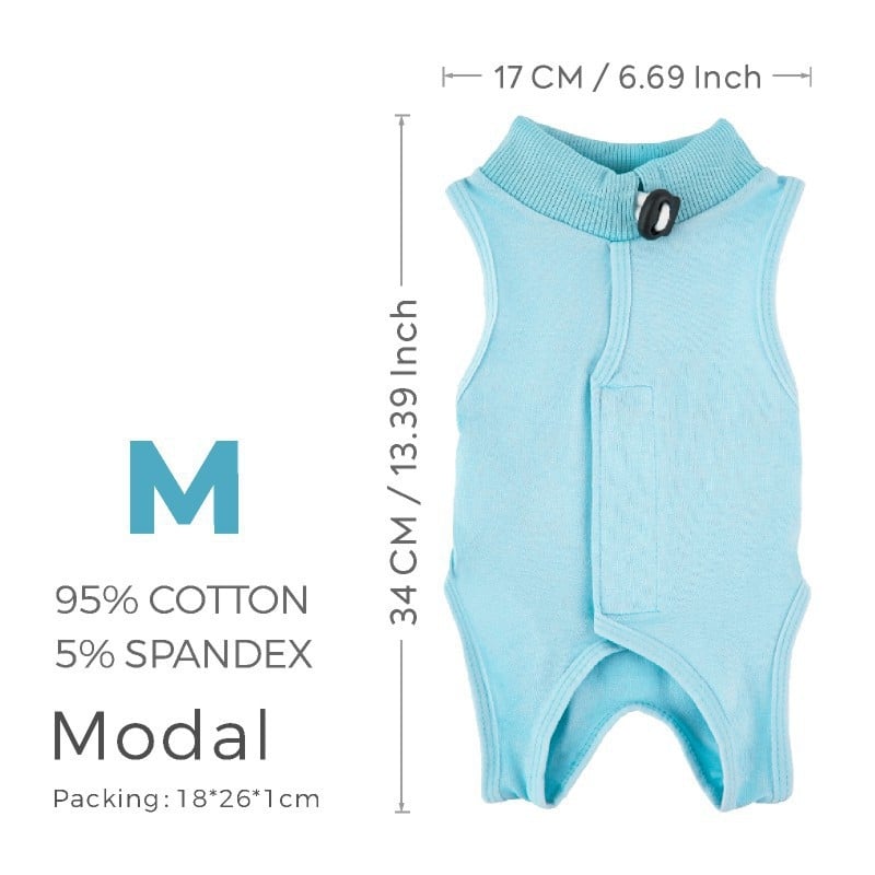 Ρούχο γάτας για μετεγχειρητική αποκατάσταση μετά από στειρώση, διαπνέον, ελαστικό για όλες τις εποχές, αντι-γλείψιμο, υλικό modal