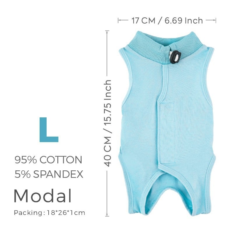 Ρούχο γάτας για μετεγχειρητική αποκατάσταση μετά από στειρώση, διαπνέον, ελαστικό για όλες τις εποχές, αντι-γλείψιμο, υλικό modal