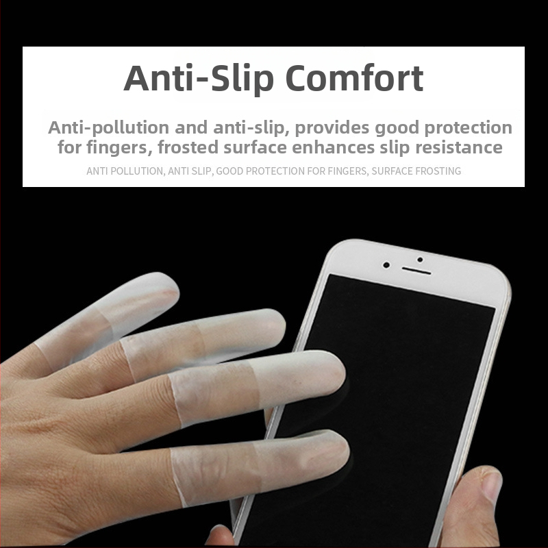 Conuri pentru deget de unică folosință, ultra-subțiri, rezistente la tăiere, antialunecare, semi-transparente, fără praf. Aplicații: fabrici, frumusețe, electronică