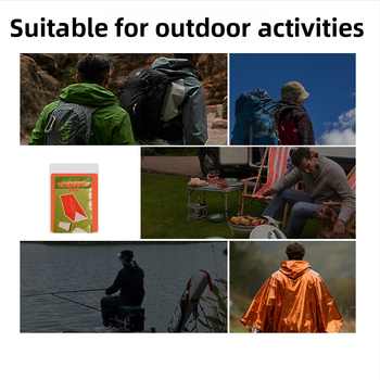 Junhe Kültéri vészhelyzeti hálózsák PE alumíniumfóliával, hővédő túlélő takaró