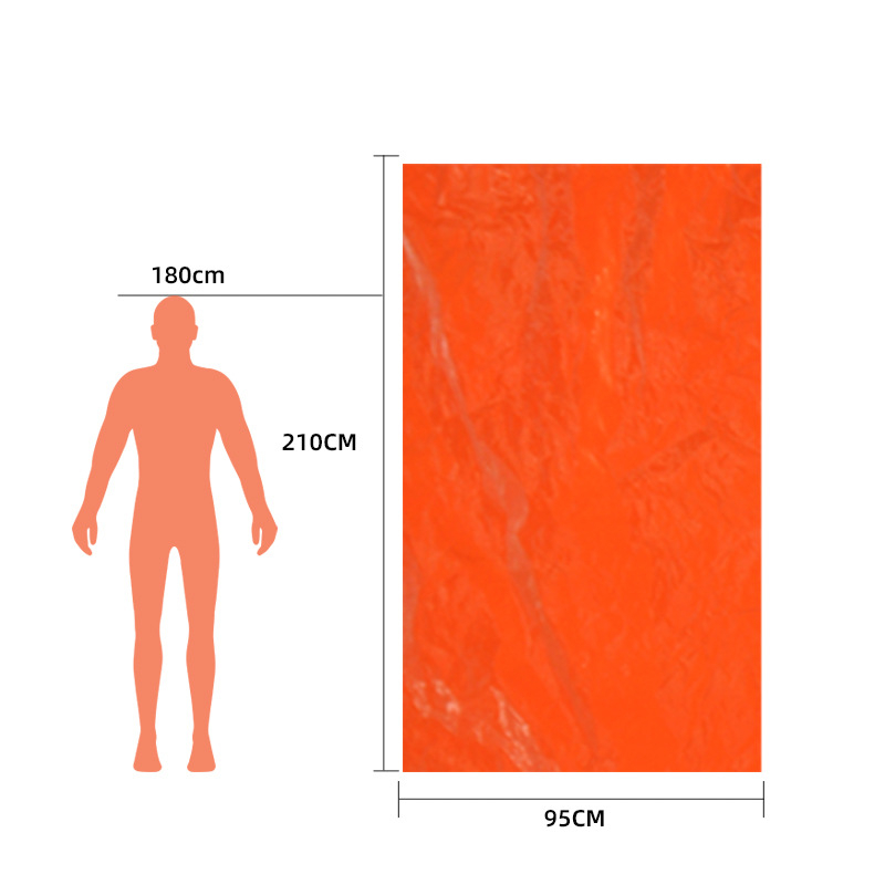 Junhe Kültéri vészhelyzeti hálózsák PE alumíniumfóliával, hővédő túlélő takaró