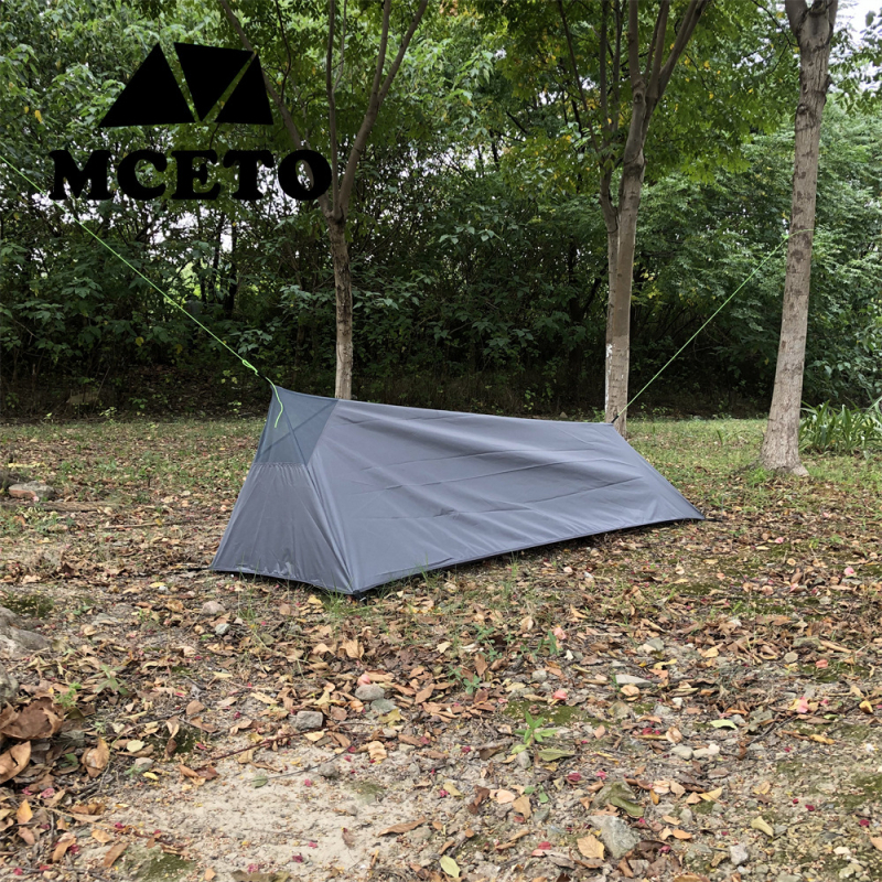 Τέντα κατασκήνωσης χωρίς πόλους, Α-γραμμή, με δίχτυ εντόμων, 0.5 kg ultra-light, εξωτερικό πολυεστερικό με βάση Oxford, εξωτερική αδιαβροχοποίηση 2000–3000 mm, αδιαβροχοποίηση πυθμένα 4000 mm, τεσσάρων εποχών