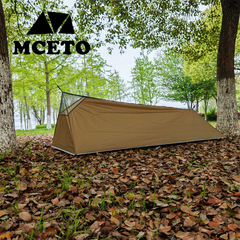 Τέντα κατασκήνωσης χωρίς πόλους, Α-γραμμή, με δίχτυ εντόμων, 0.5 kg ultra-light, εξωτερικό πολυεστερικό με βάση Oxford, εξωτερική αδιαβροχοποίηση 2000–3000 mm, αδιαβροχοποίηση πυθμένα 4000 mm, τεσσάρων εποχών