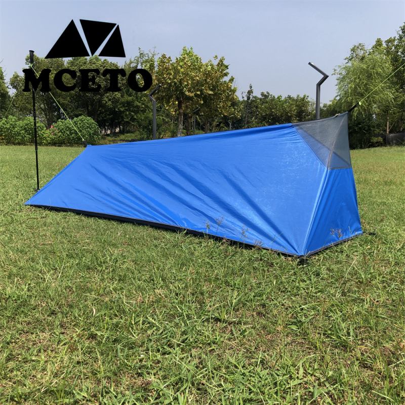Τέντα κατασκήνωσης χωρίς πόλους, Α-γραμμή, με δίχτυ εντόμων, 0.5 kg ultra-light, εξωτερικό πολυεστερικό με βάση Oxford, εξωτερική αδιαβροχοποίηση 2000–3000 mm, αδιαβροχοποίηση πυθμένα 4000 mm, τεσσάρων εποχών