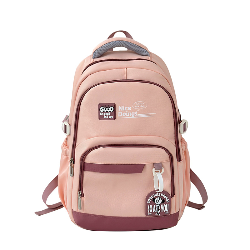 Rucsac cu capacitate mare, material nylon, design respirabil, curea de umăr cu pernă de aer, stil campus juvenil