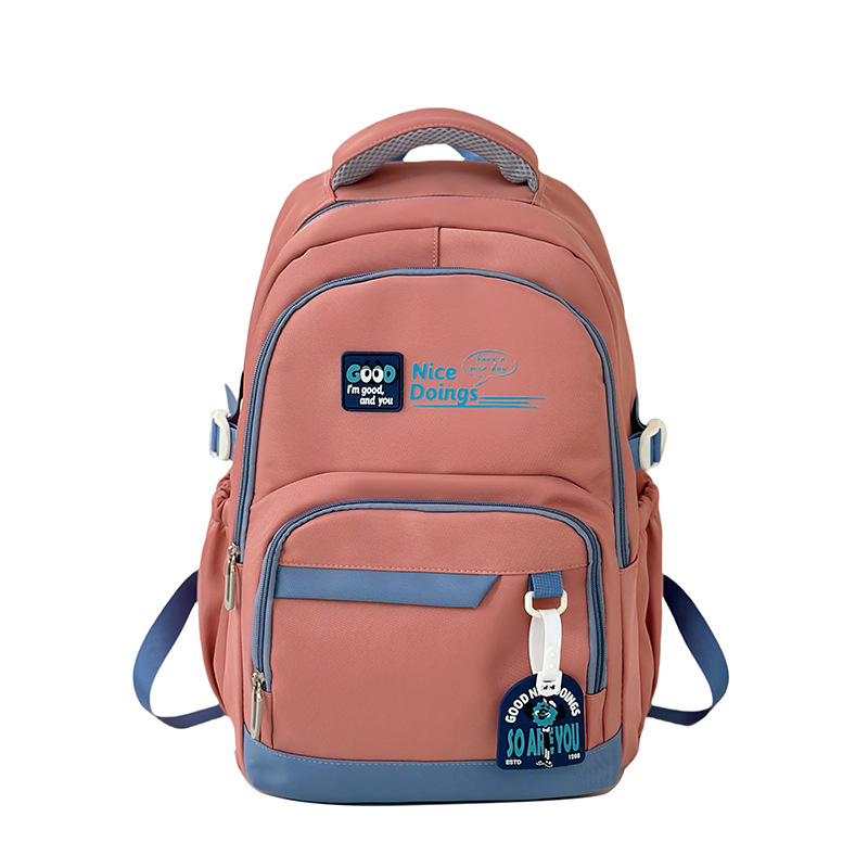 Rucsac cu capacitate mare, material nylon, design respirabil, curea de umăr cu pernă de aer, stil campus juvenil