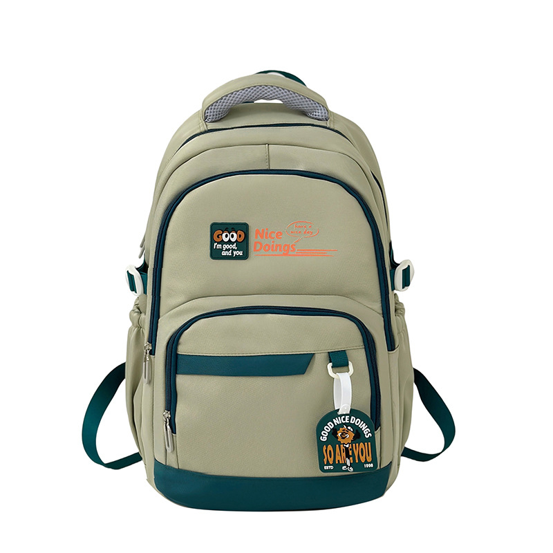 Rucsac cu capacitate mare, material nylon, design respirabil, curea de umăr cu pernă de aer, stil campus juvenil