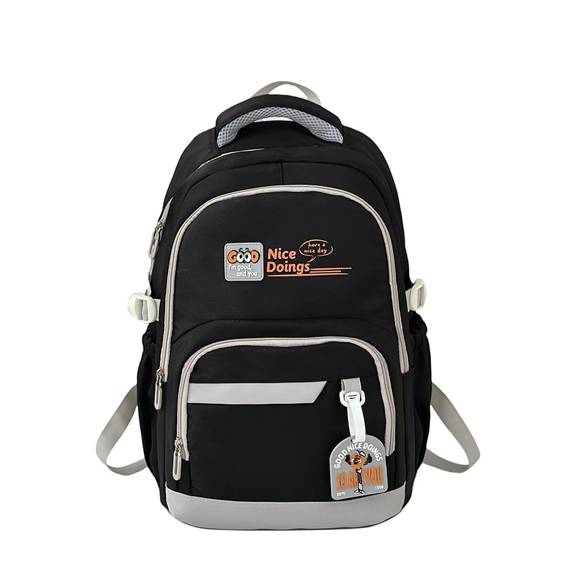 Rucsac cu capacitate mare, material nylon, design respirabil, curea de umăr cu pernă de aer, stil campus juvenil