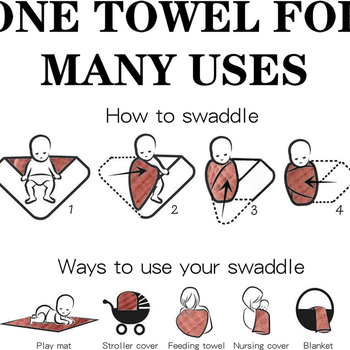 Zavijanje za novorođenčad — tkanina od pređe, trosezonska upotreba, uz uzorke životinja/pruge/kocka