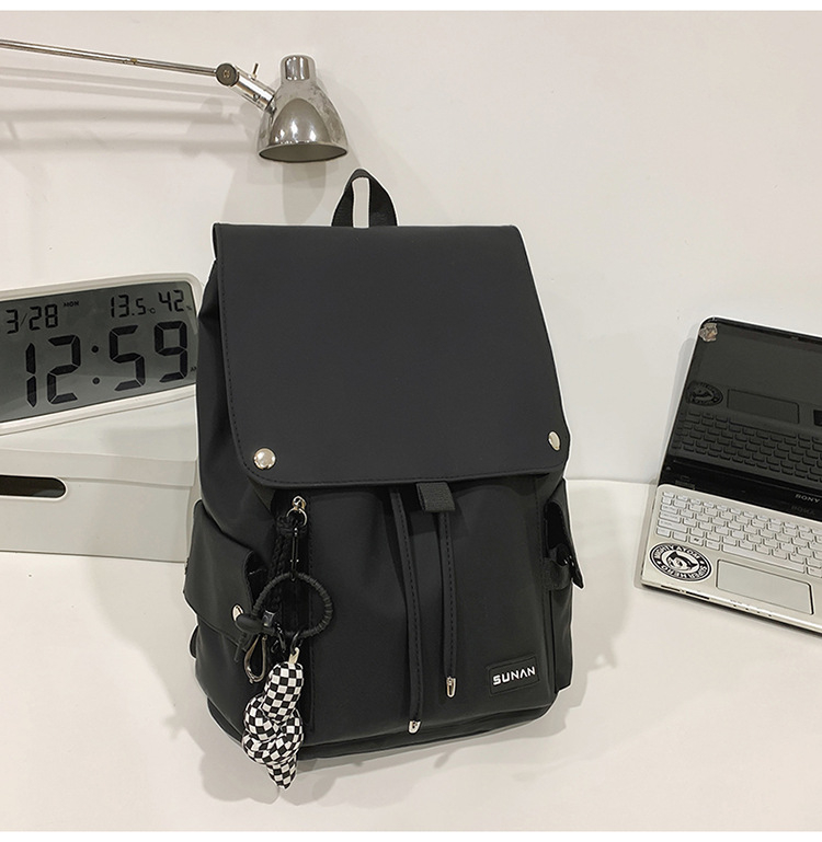Ghiozdan pentru laptop – unisex, material PU, impermeabil, capacitate mare, curea cu pernă de aer, stil japonez