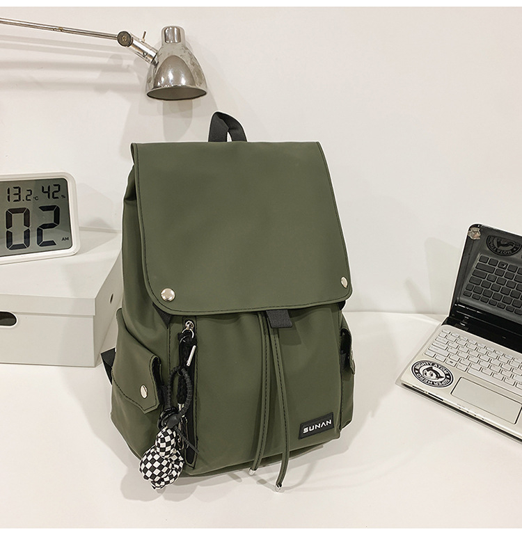 Ghiozdan pentru laptop – unisex, material PU, impermeabil, capacitate mare, curea cu pernă de aer, stil japonez