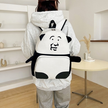 Najlonski ruksak s panda licem, svakodnevni školski ruksak, kapacitet 36-55 L, naramenice s zračnim jastučićem
