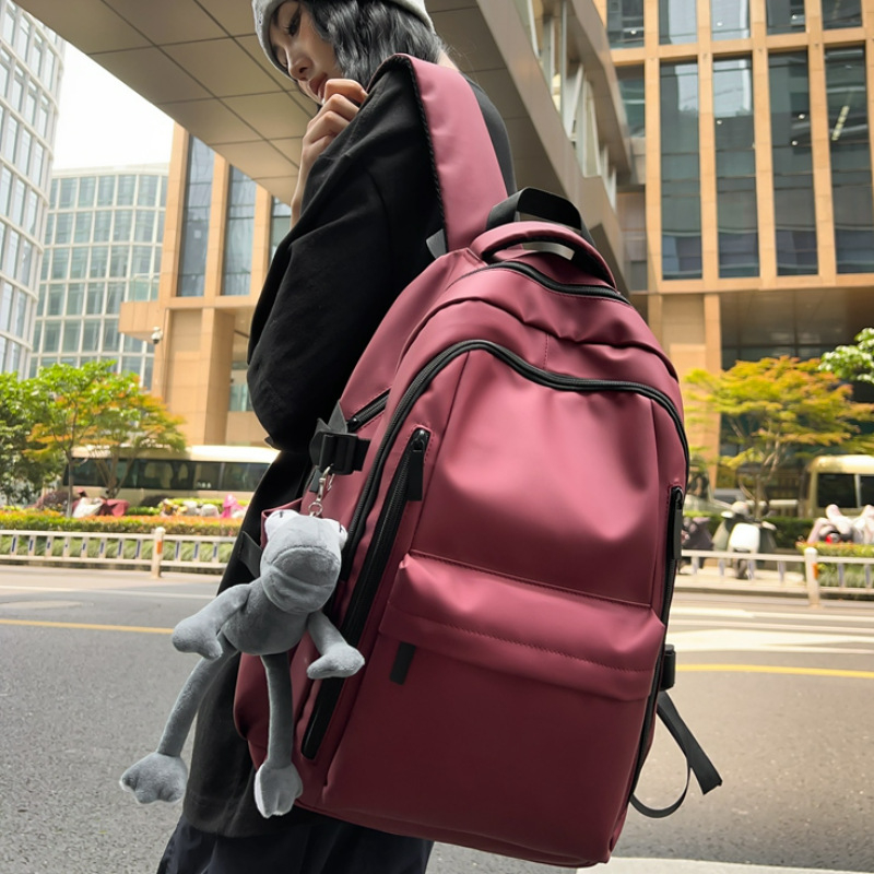 Najlon ruksak za putovanje u slobodno vrijeme sa zatvaračem, poliester podstava, jesen 2025