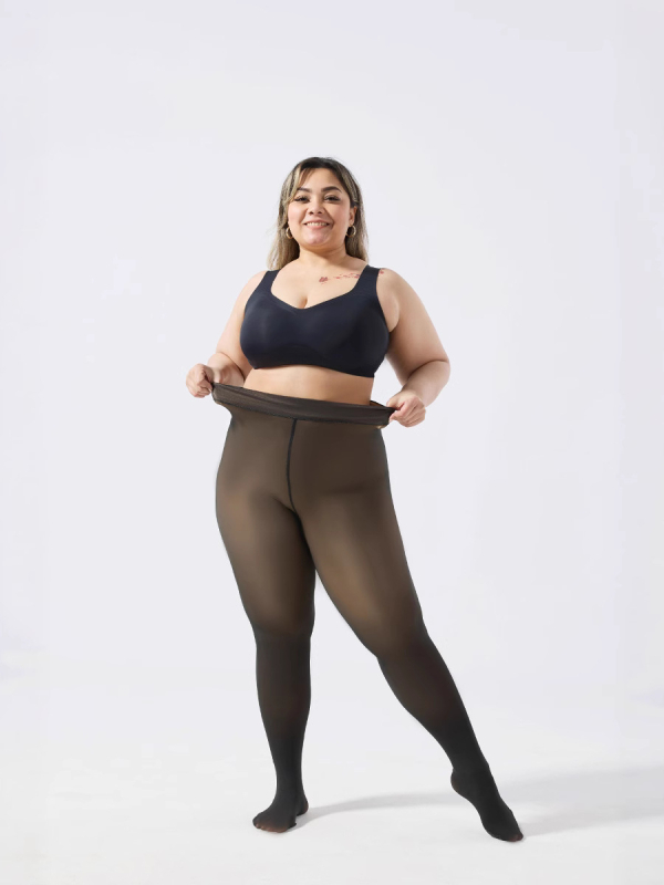 Tople tajice s fleecem, srednje debljine, poliestersko-spandekska mješavina, visoka elastičnost