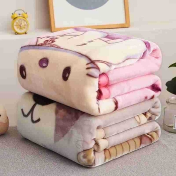 Παιδική κουβέρτα με σχέδιο κινούμενων σχεδίων, διπλού επιπέδου και χοντρή, από συνθετικές ίνες, 1000–1500 g, για παιδιά 6–12 ετών, κατάλληλη για όλες τις εποχές, μοντέρνο μινιμαλιστικό στυλ