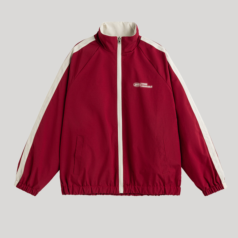 Muška dvostrano puffer jakna, koreanskog stila kardigan sa zatvaračem, uže u struku, zimska jakna s bočnim džepovima