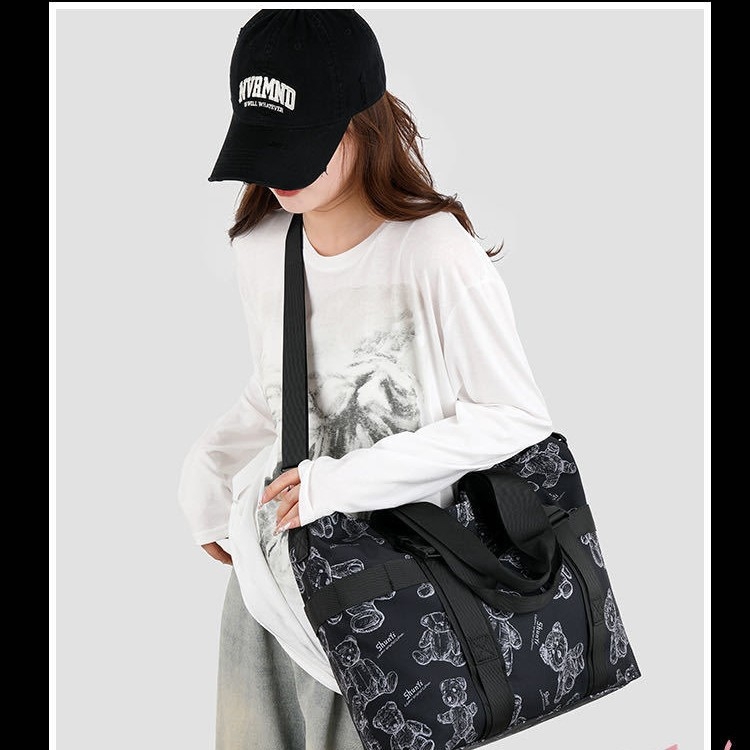 Rucsac în stil japonez, cu capacitate mare pentru școală, unisex (Material: Nylon; Căptușeală: Poliester; Stil: Simplitate urbană; Sistem de purtare: Bretele curbate; Gen: Unisex)