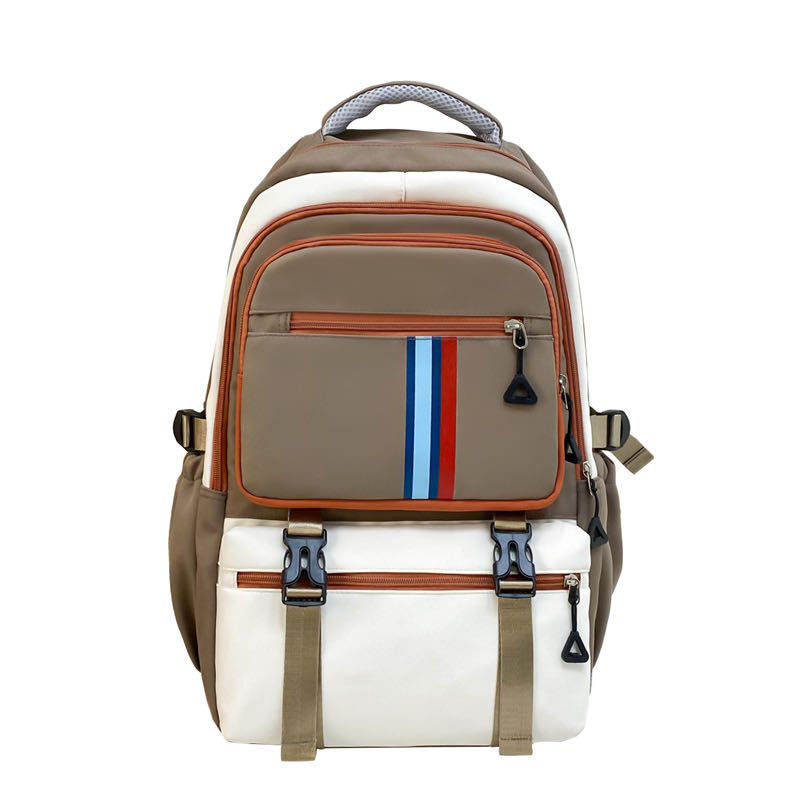 Rucsac în stil japonez, cu capacitate mare pentru școală, unisex (Material: Nylon; Căptușeală: Poliester; Stil: Simplitate urbană; Sistem de purtare: Bretele curbate; Gen: Unisex)