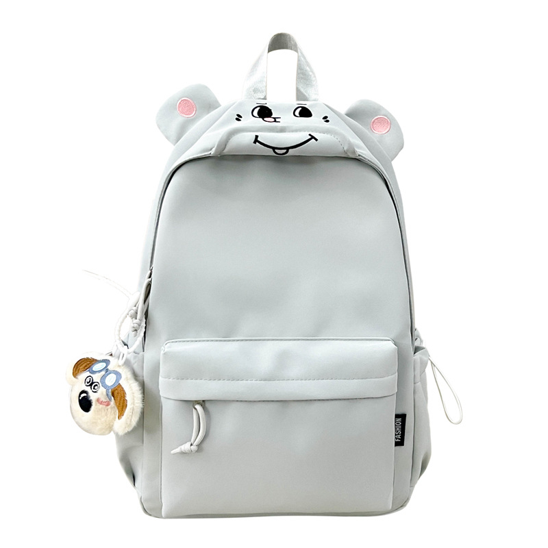 Ruksak za djevojčice s crtićnim miškom - Najlon, vodootporan, kapacitet ispod 20 L, kompatibilan s 10-inčnim prijenosnikom, remeni s zračnim jastukom, poliesterska podstava, jednobojni uzorak, Zima 2025 izdanje