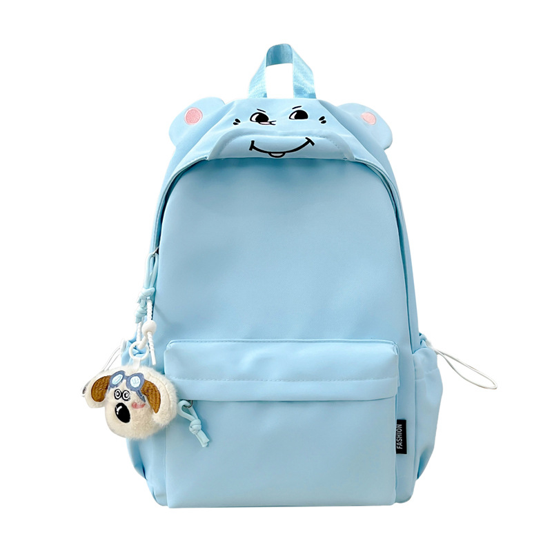 Ruksak za djevojčice s crtićnim miškom - Najlon, vodootporan, kapacitet ispod 20 L, kompatibilan s 10-inčnim prijenosnikom, remeni s zračnim jastukom, poliesterska podstava, jednobojni uzorak, Zima 2025 izdanje