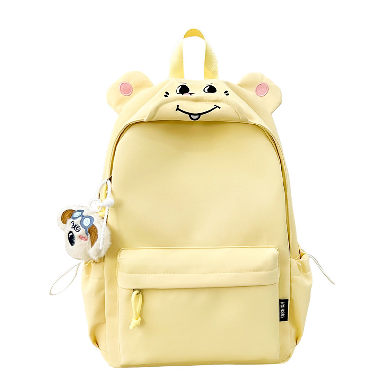 Ruksak za djevojčice s crtićnim miškom - Najlon, vodootporan, kapacitet ispod 20 L, kompatibilan s 10-inčnim prijenosnikom, remeni s zračnim jastukom, poliesterska podstava, jednobojni uzorak, Zima 2025 izdanje