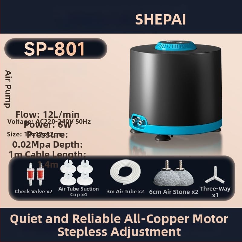 Αντλητής οξυγόνου μεταβλητής συχνότητας για ενυδρείο, εξαιρετικά αθόρυβος, για οικιακή χρήση, με υψηλή ροή αέρα