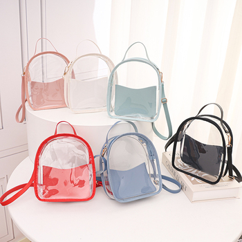 Ženska PVC Jelly torba, crossbody, gradski minimalistički stil, vodootporna, kapacitet 56–75 L, remen s jastukom zraka