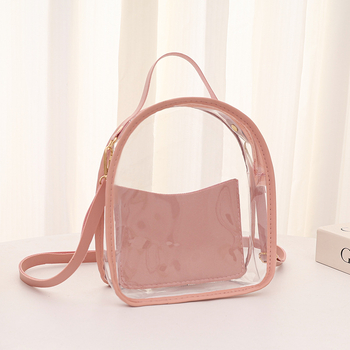 Ženska PVC Jelly torba, crossbody, gradski minimalistički stil, vodootporna, kapacitet 56–75 L, remen s jastukom zraka