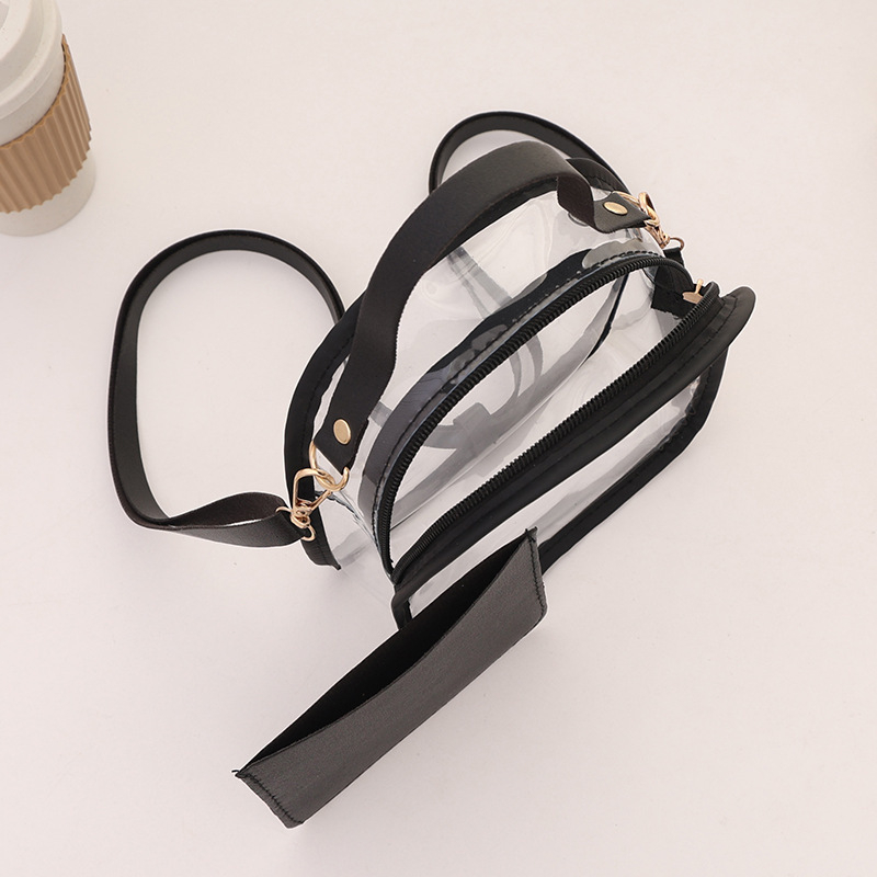 Ženska PVC Jelly torba, crossbody, gradski minimalistički stil, vodootporna, kapacitet 56–75 L, remen s jastukom zraka