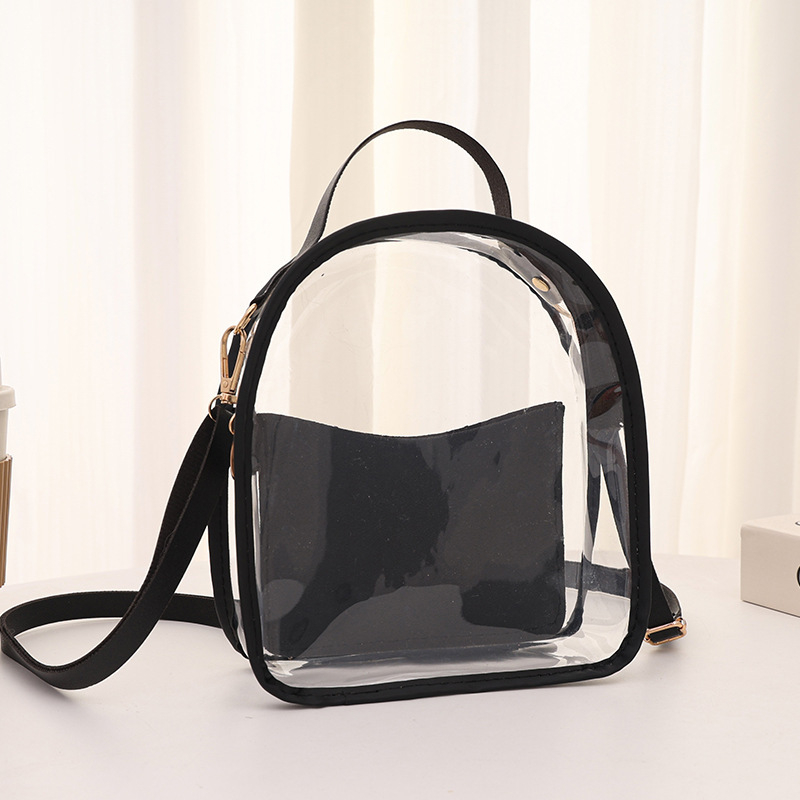 Ženska PVC Jelly torba, crossbody, gradski minimalistički stil, vodootporna, kapacitet 56–75 L, remen s jastukom zraka