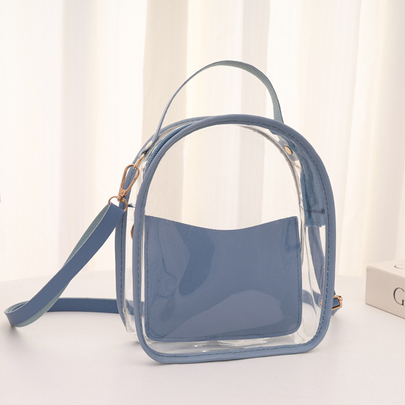 Ženska PVC Jelly torba, crossbody, gradski minimalistički stil, vodootporna, kapacitet 56–75 L, remen s jastukom zraka