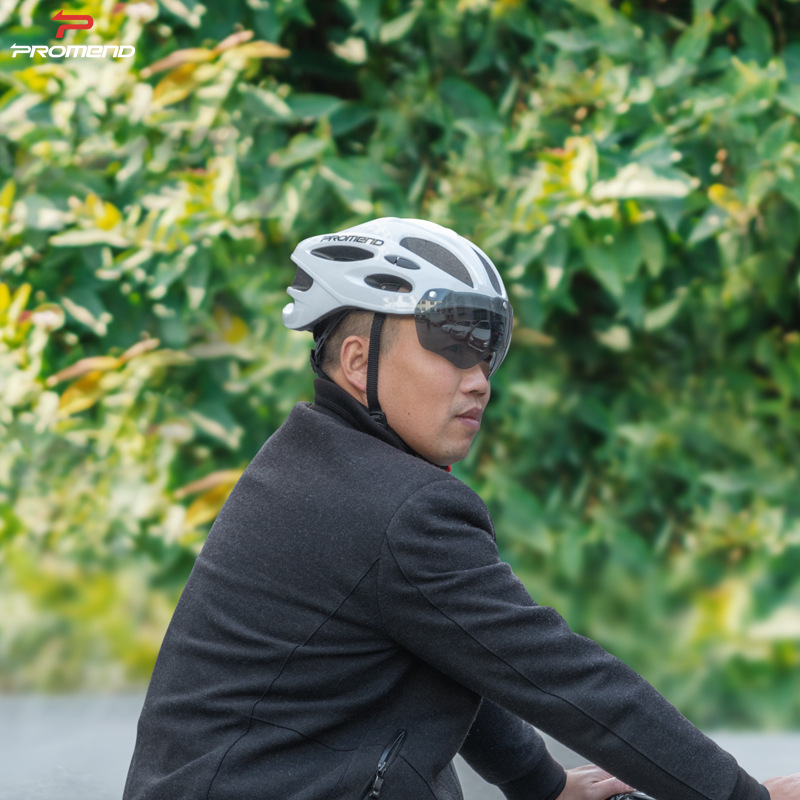 Casca pentru bicicletă de munte cu vizier magnetic integrat, husă PC, unisex adulți