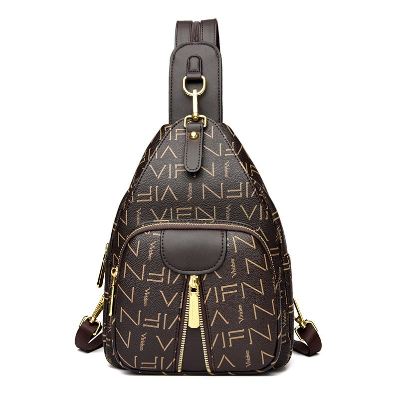 Дамска раница от PVC, градски минималистичен стил, ципно затваряне, полиестерна подплата, водоустойчива и износоустойчива