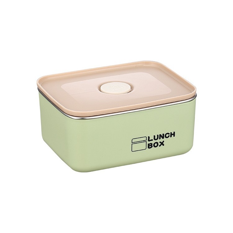 Kutija za ručak od nehrđajućeg čelika, dvostruko izolirana, mikrovalna sigurna, kvadratnog oblika, za uredske radnike