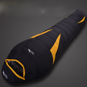 Spavaća vreća četiri sezone za odrasle, u mumijskom stilu, punilo: down silk, podstava: 320T pongee, tkanina: 320T najlon, težina: 500–3000 g