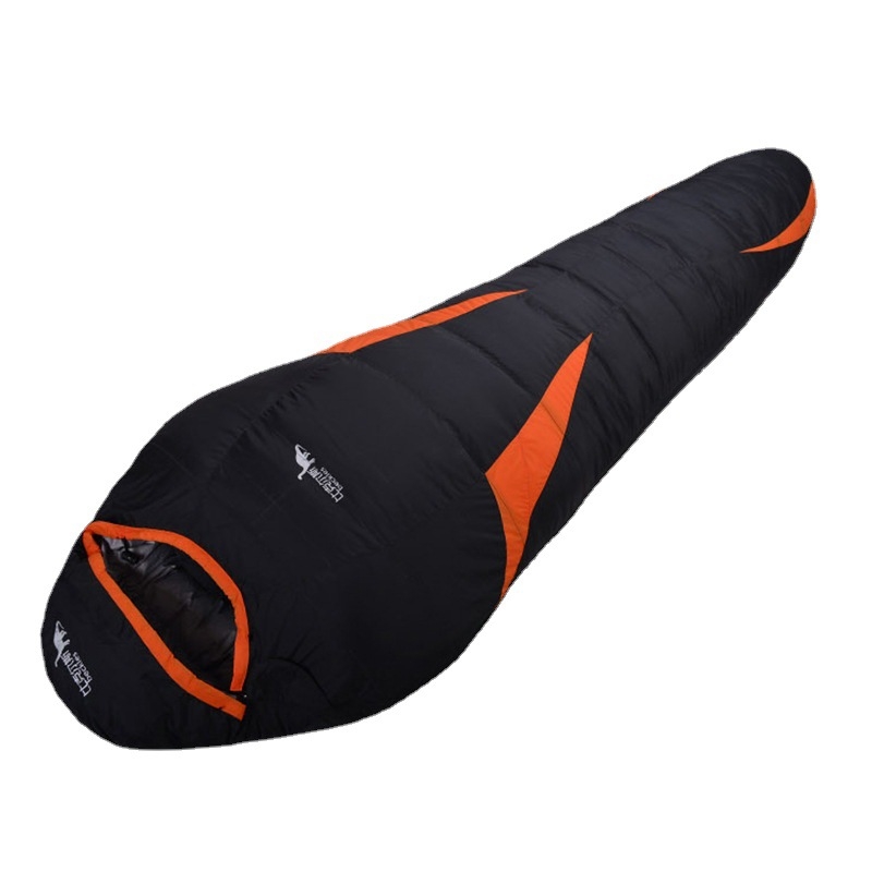 Spavaća vreća četiri sezone za odrasle, u mumijskom stilu, punilo: down silk, podstava: 320T pongee, tkanina: 320T najlon, težina: 500–3000 g