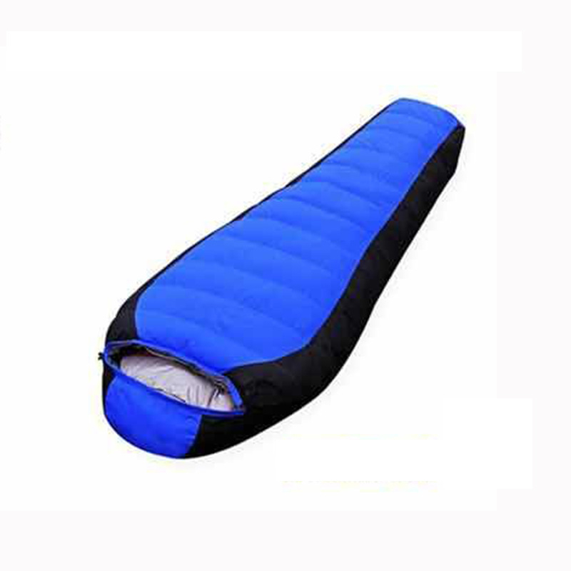 Spavaća vreća četiri sezone za odrasle, u mumijskom stilu, punilo: down silk, podstava: 320T pongee, tkanina: 320T najlon, težina: 500–3000 g