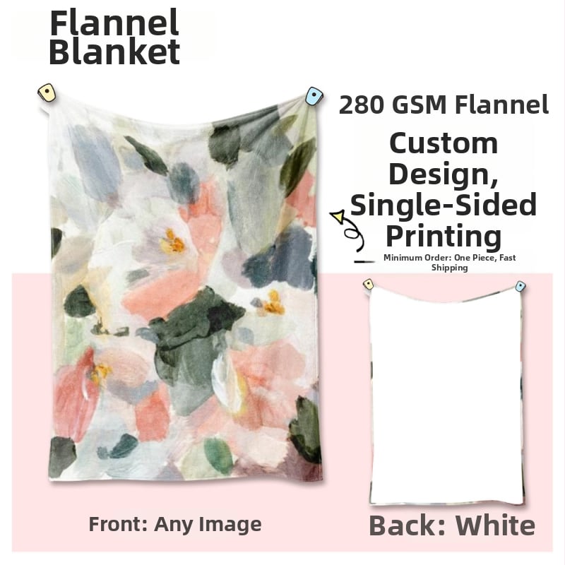 Κουβέρτα φλανελ, πολυεστέρας, ψηφιακή εκτύπωση φωτογραφίας, 3D καρτούν μοτίβο, βάρος κάτω από 300 g, εξατομικευόμενη